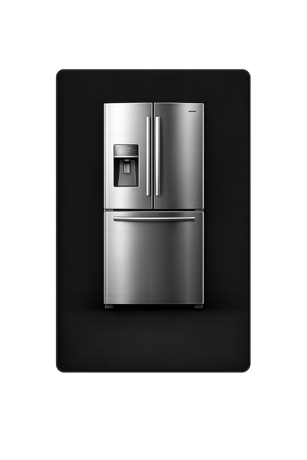 Stainless steel French door refrigerator